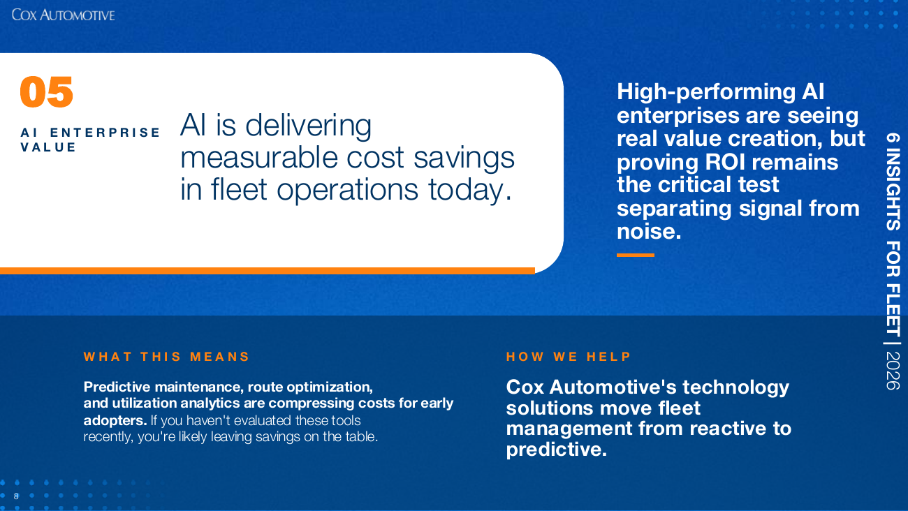 AI is delivering measurable cost savings in fleet operations today